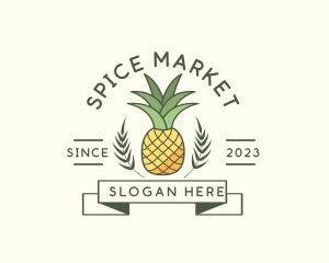 Pineapple Fruit Produce logo design