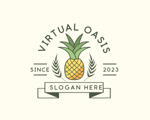 Pineapple Fruit Produce logo design