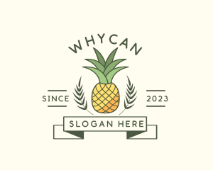 Plum - Pineapple Fruit Produce logo design