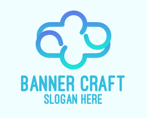 Blue Gradient Cloud logo design