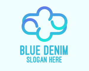 Blue Gradient Cloud logo design