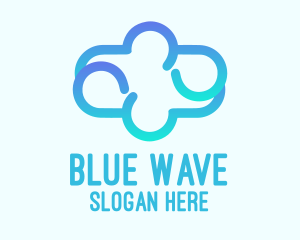 Blue - Blue Gradient Cloud logo design