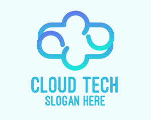 Cloud - Blue Gradient Cloud logo design