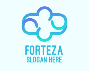 Blue Gradient Cloud logo design