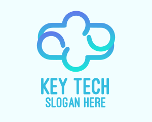 Blue Gradient Cloud logo design