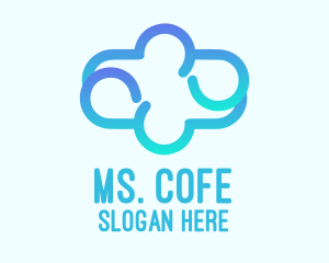 Blue Gradient Cloud logo design