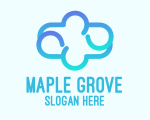 Blue Gradient Cloud logo design