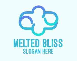 Blue Gradient Cloud logo design