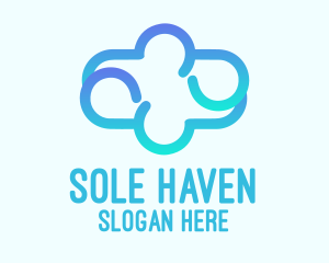 Blue Gradient Cloud logo design