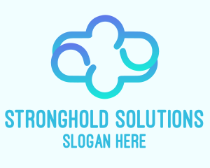 Blue Gradient Cloud logo design