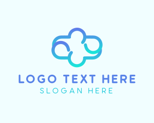 Blue Gradient Cloud logo design