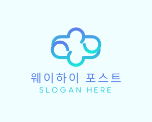 Blue Gradient Cloud logo design