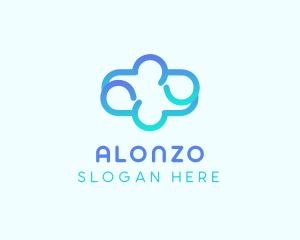 Blue Gradient Cloud logo design