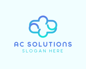 Blue Gradient Cloud logo design