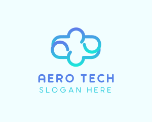 Blue Gradient Cloud logo design