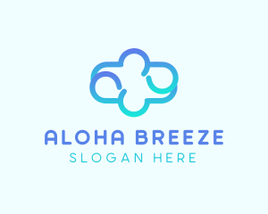 Blue Gradient Cloud logo design