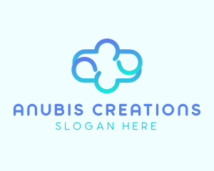 Blue Gradient Cloud logo design