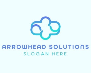 Blue Gradient Cloud logo design