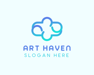 Blue Gradient Cloud logo design