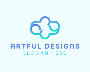 Blue Gradient Cloud logo design