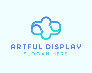 Blue Gradient Cloud logo design