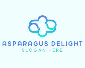 Blue Gradient Cloud logo design