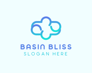 Blue Gradient Cloud logo design