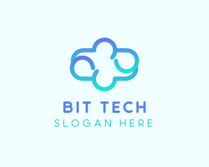 Blue Gradient Cloud logo design