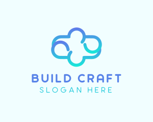 Blue Gradient Cloud logo design