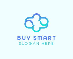 Blue Gradient Cloud logo design