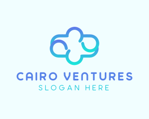 Blue Gradient Cloud logo design