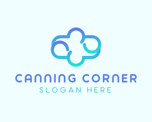 Blue Gradient Cloud logo design