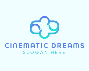 Blue Gradient Cloud logo design