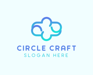 Blue Gradient Cloud logo design