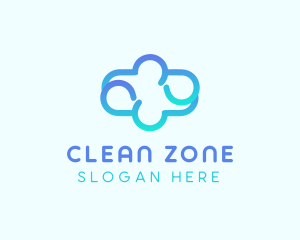 Blue Gradient Cloud logo design