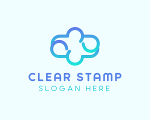 Blue Gradient Cloud logo design