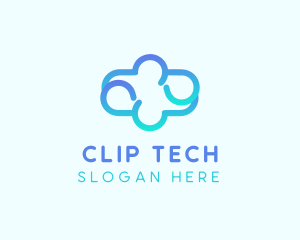 Blue Gradient Cloud logo design