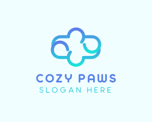 Blue Gradient Cloud logo design