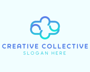 Blue Gradient Cloud logo design