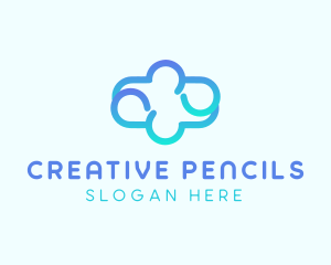 Blue Gradient Cloud logo design