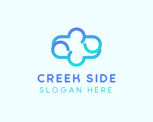 Blue Gradient Cloud logo design