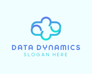 Blue Gradient Cloud logo design