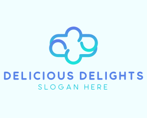 Blue Gradient Cloud logo design