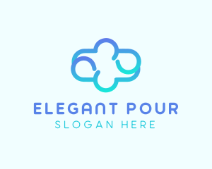 Blue Gradient Cloud logo design