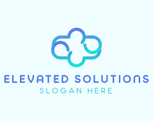 Blue Gradient Cloud logo design