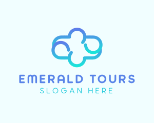 Blue Gradient Cloud logo design