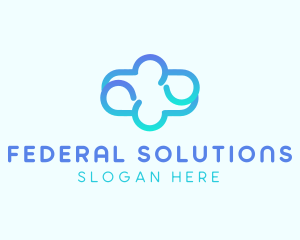 Blue Gradient Cloud logo design