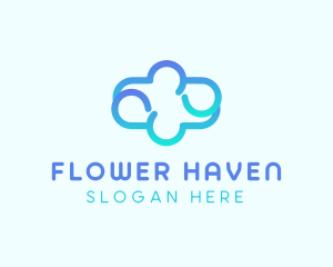 Blue Gradient Cloud logo design