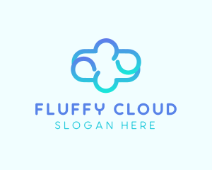 Blue Gradient Cloud logo design