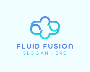 Blue Gradient Cloud logo design